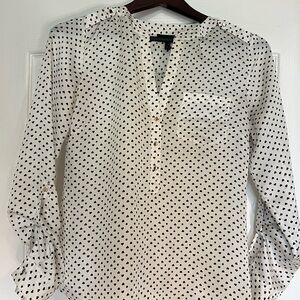 The Limited Black and White Heart Print Blouse